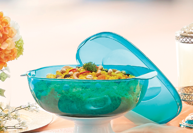 Tupperware Classy Crystalline Oval Server 